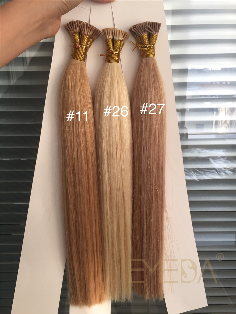 Pre bonded Human Keratin I U V Flat Tip Hair Extension YL256